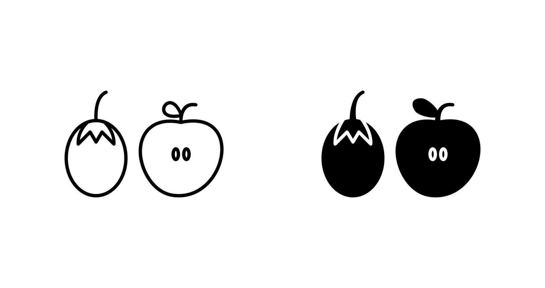 Fruits and VVegetables Vector Icon