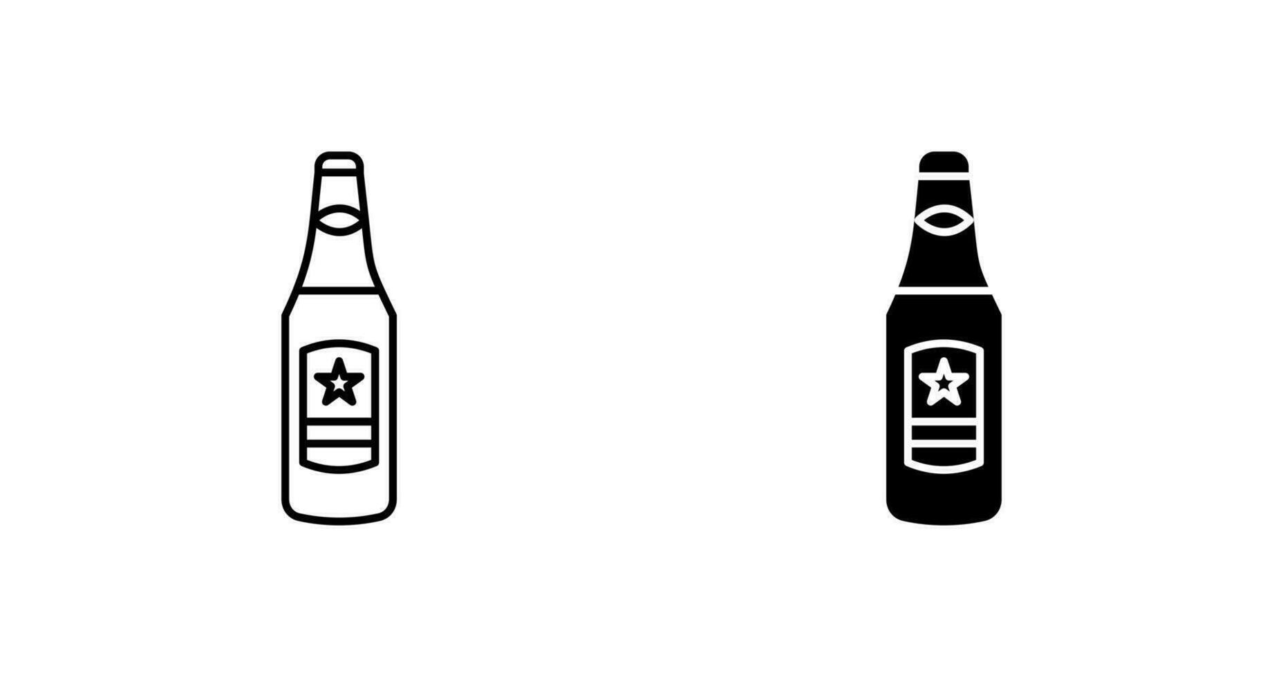 icono de vector de botella de cerveza