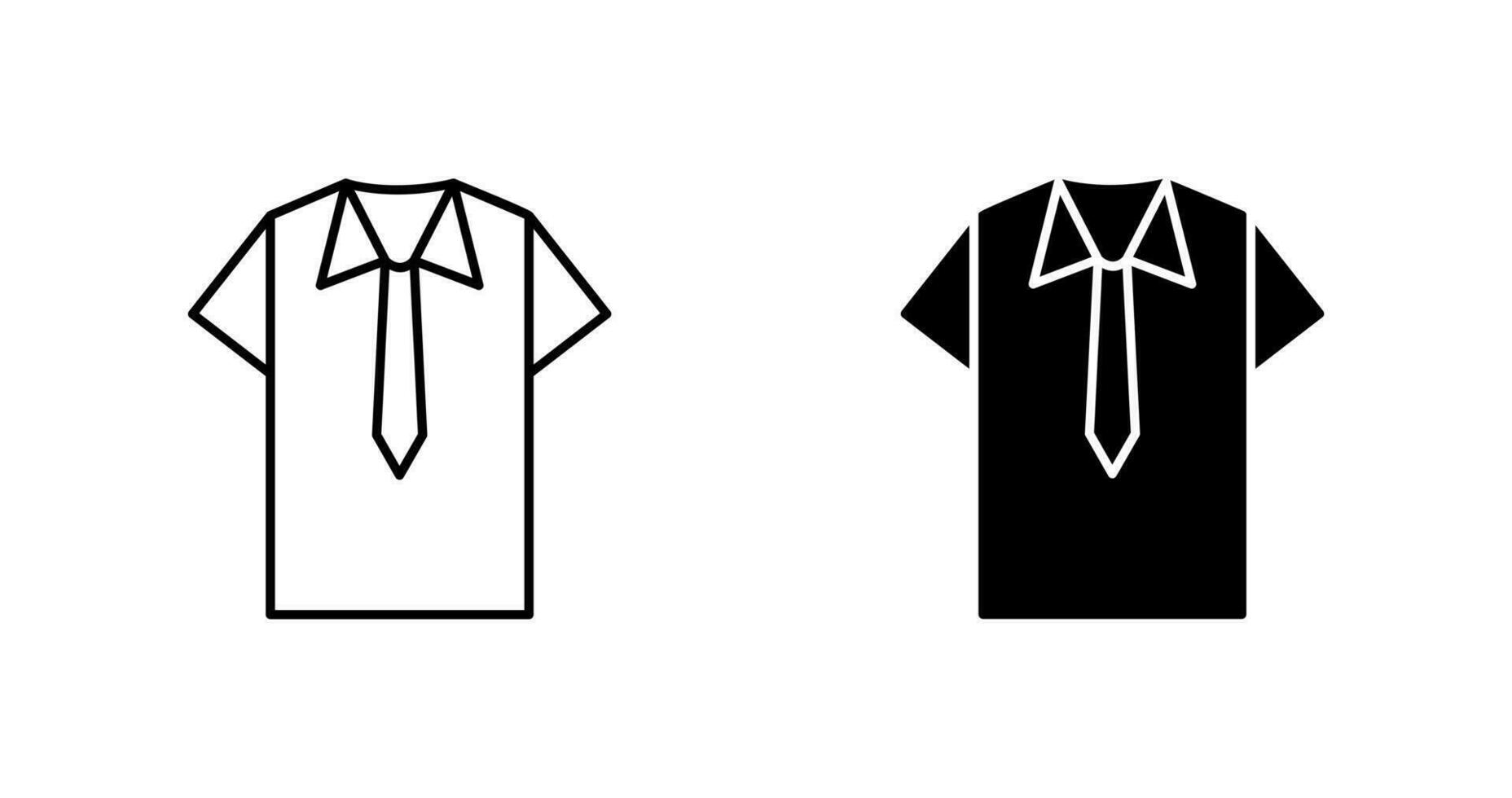 icono de vector de camisa y corbata