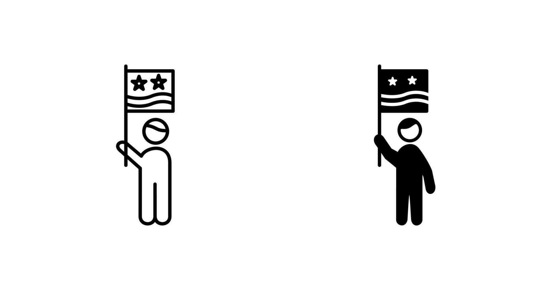 Raising Flag Vector Icon