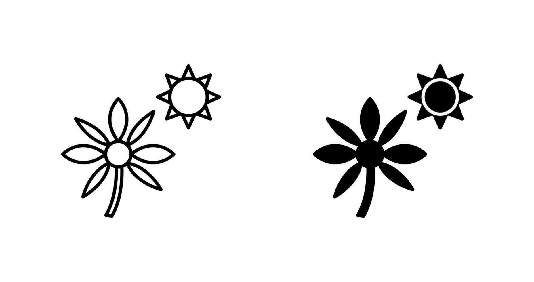 Flower in sunlight Vector Icon