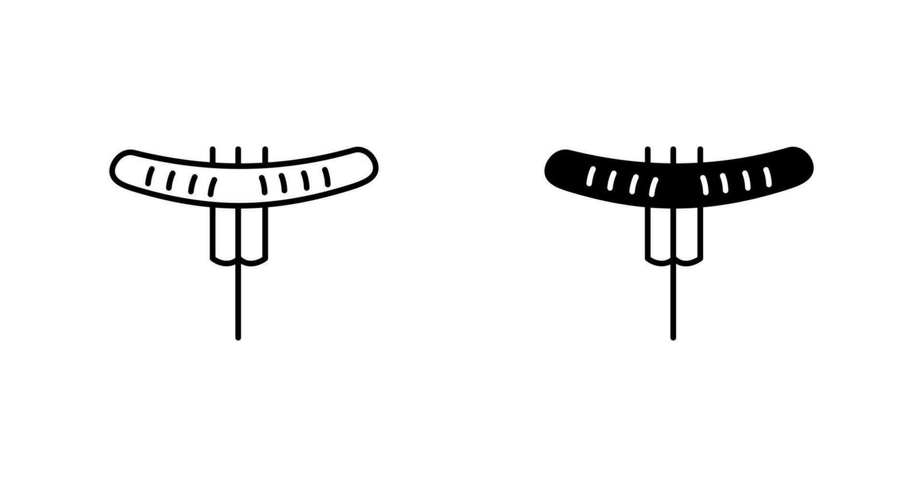 Sausage on Fork Vector Icon