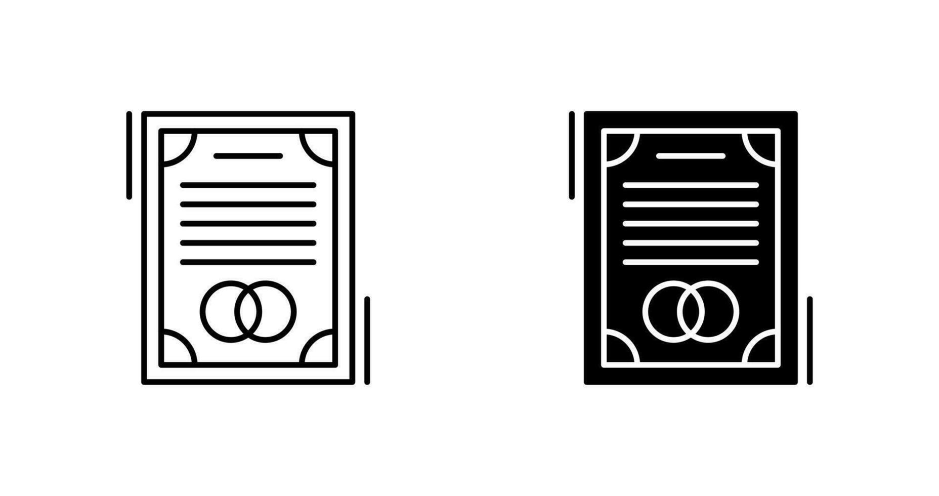 Wedding Contract Vector Icon