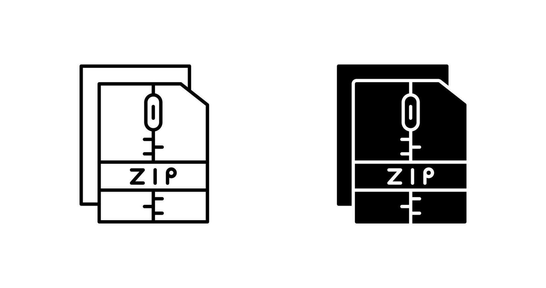 Zip File Vector Icon
