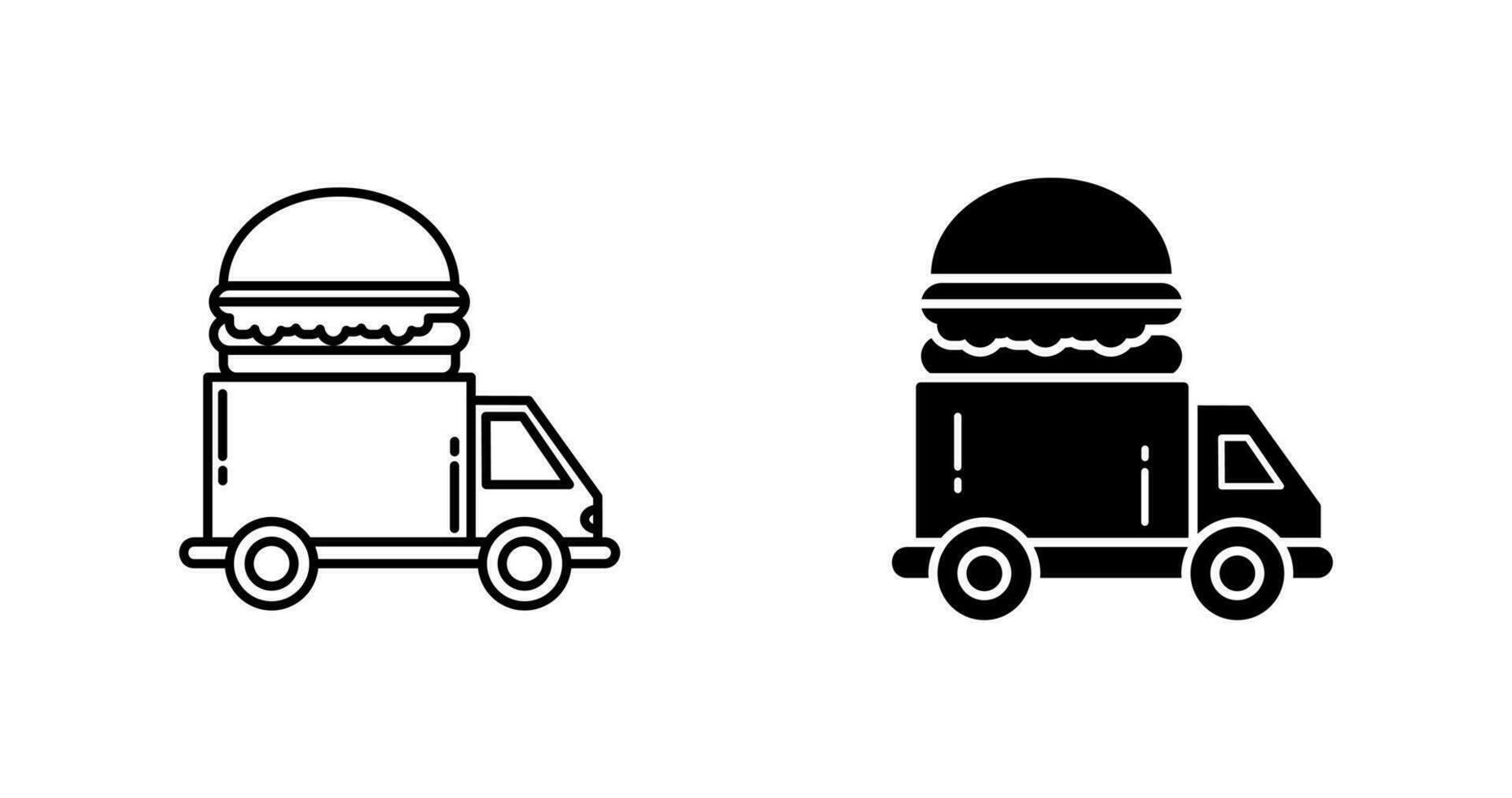 Fast Food Truck Vector Icon