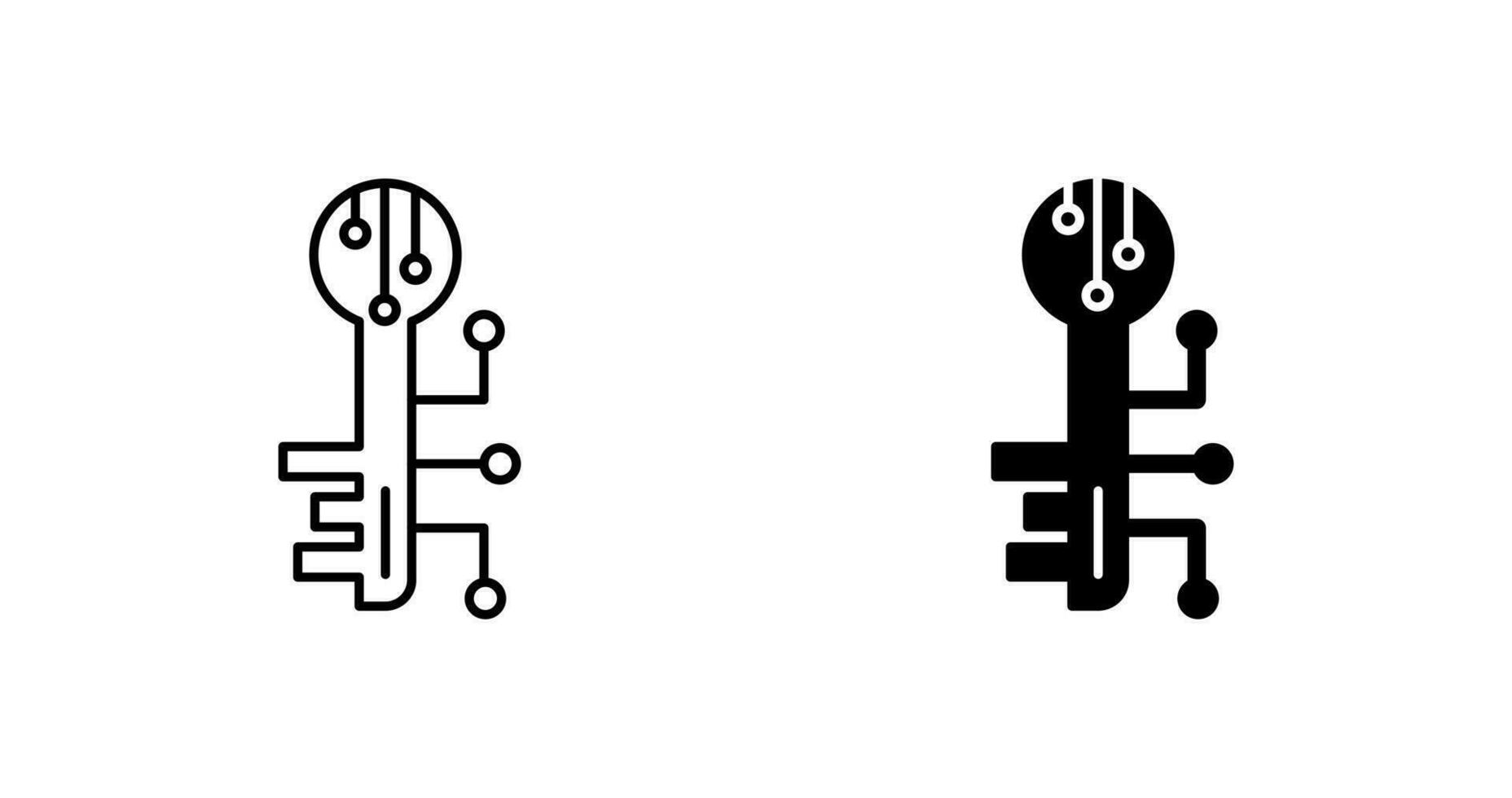Electronic Key Vector Icon