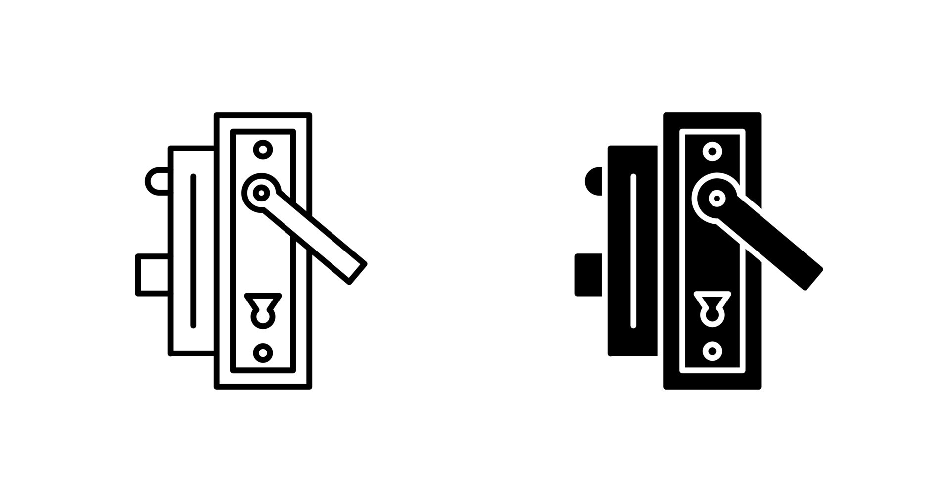 Door Handle Vector Icon 24413257 Vector Art at Vecteezy
