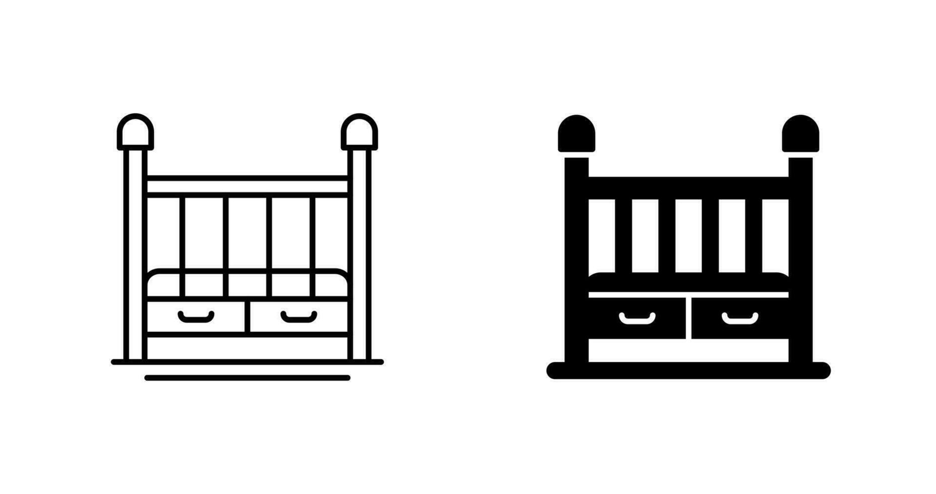 Baby Crib Vector Icon