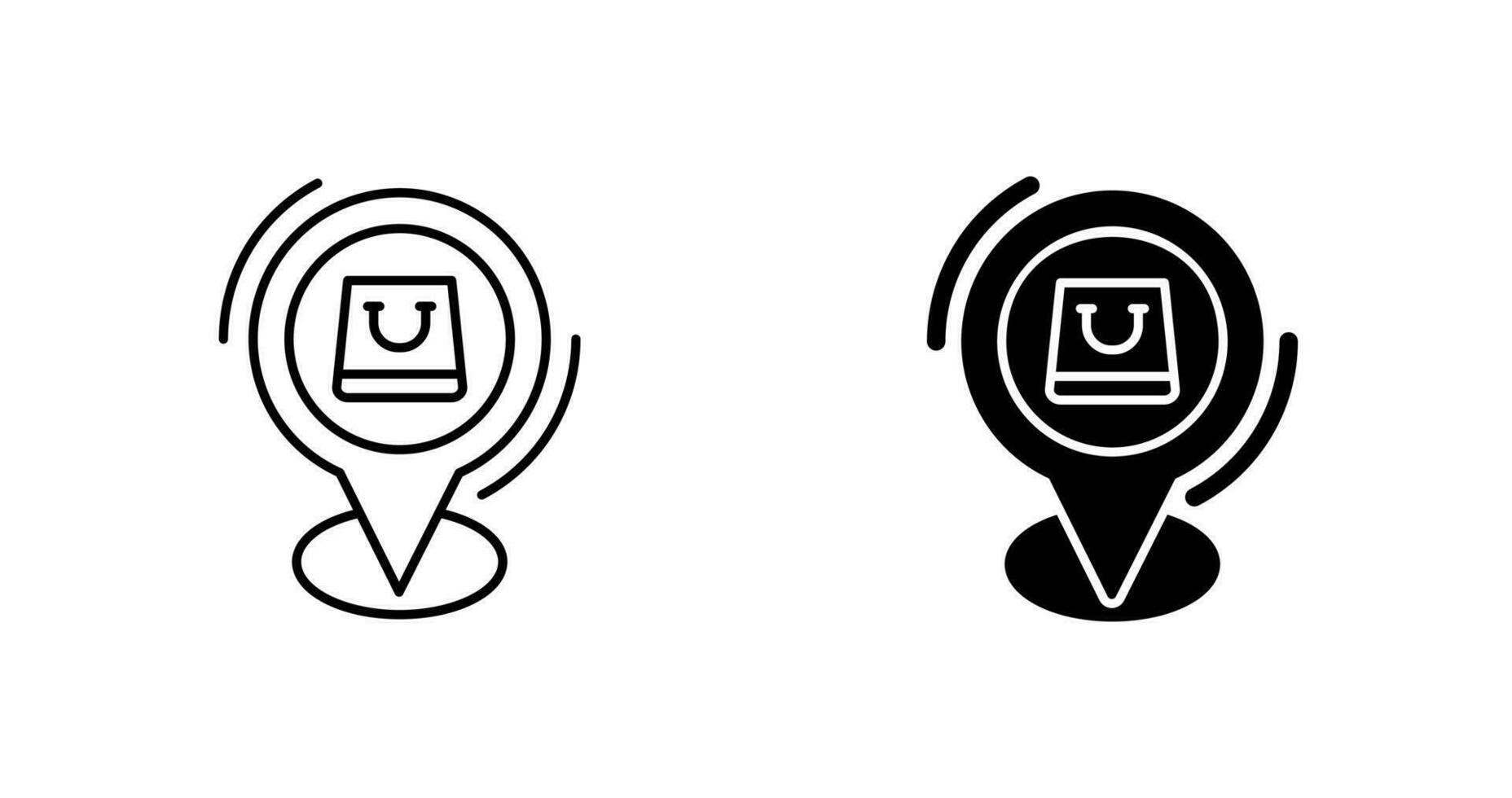 Shop Location Vector Icon