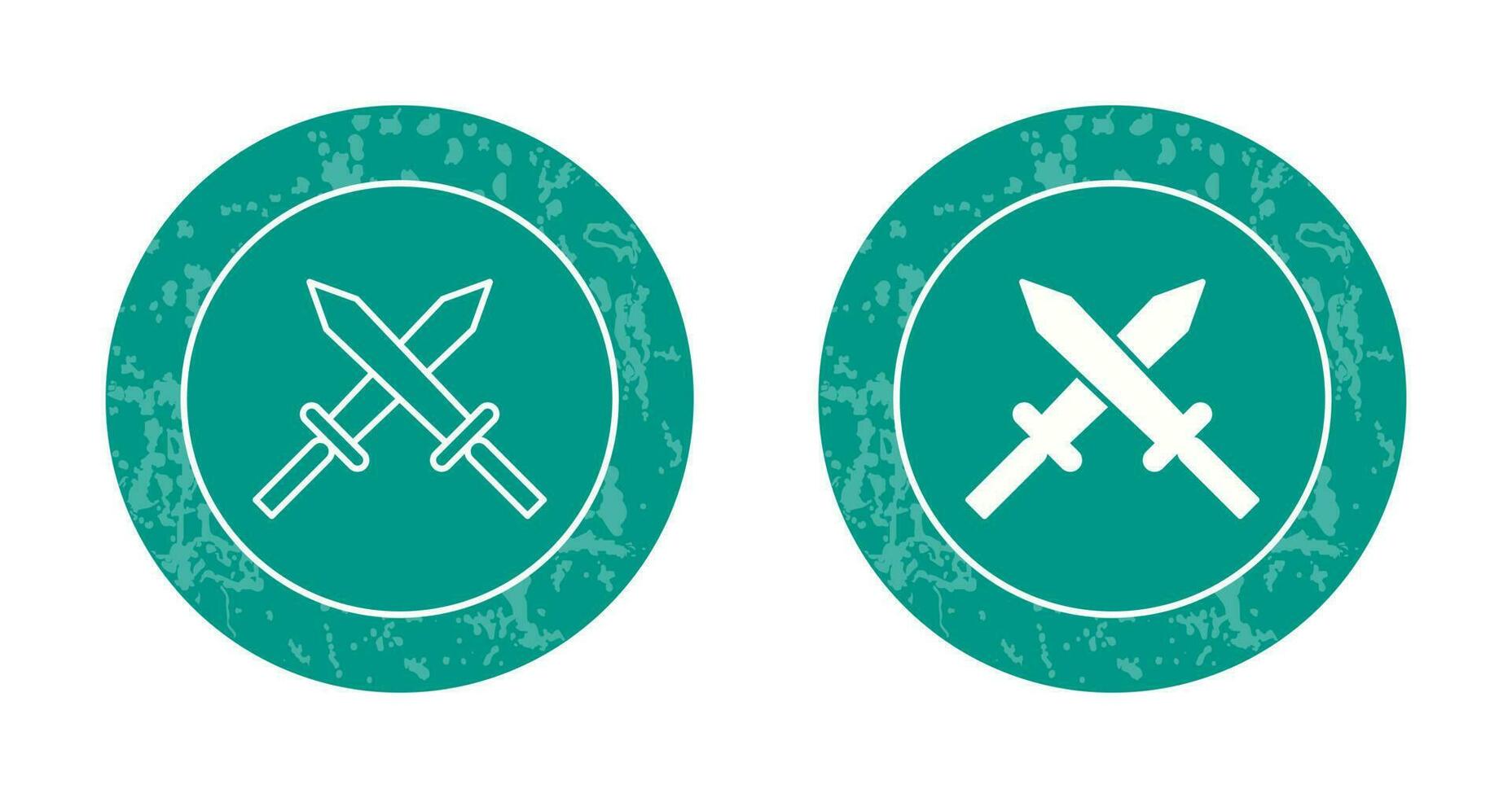 Unique Two Swords Vector Icon