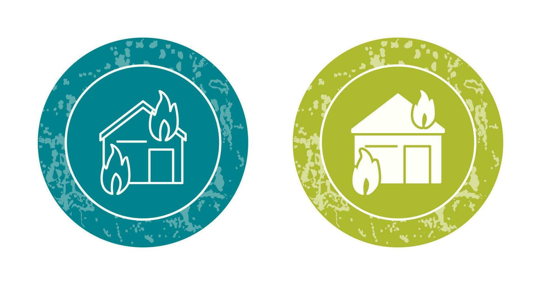 Unique Fire Consuming House Vector Icon