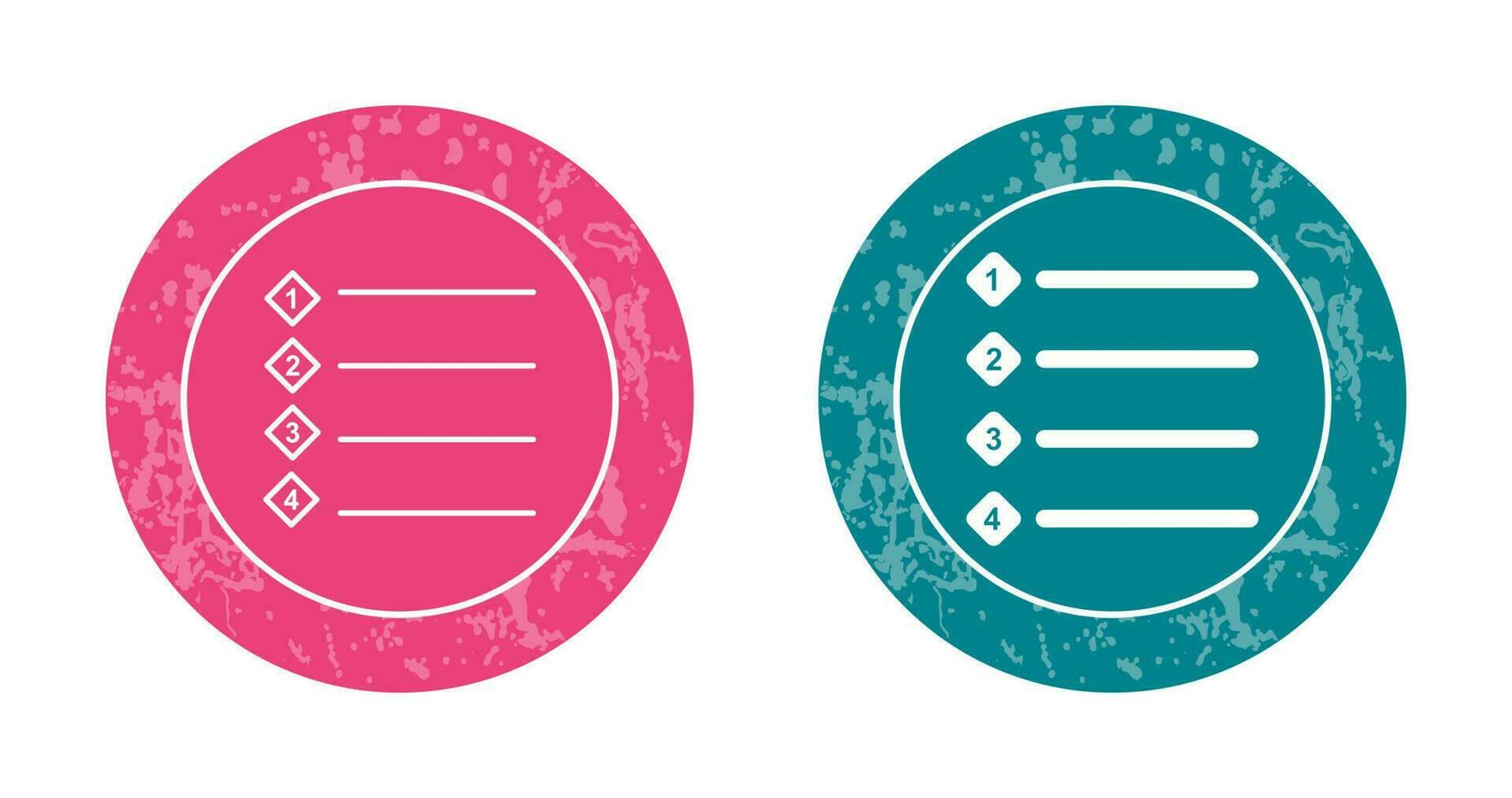 Unique Numbered list Vector Icon