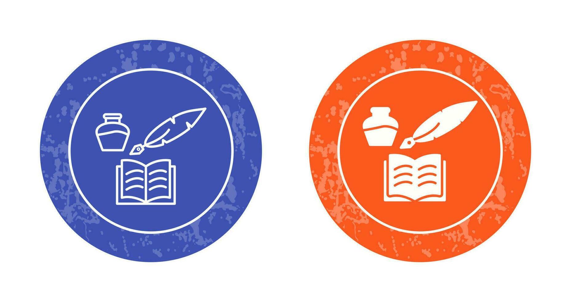 Unique Quill and Book Vector Icon