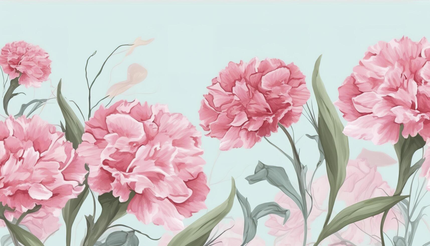 Happy mother’s day background vector. Watercolor floral wallpaper