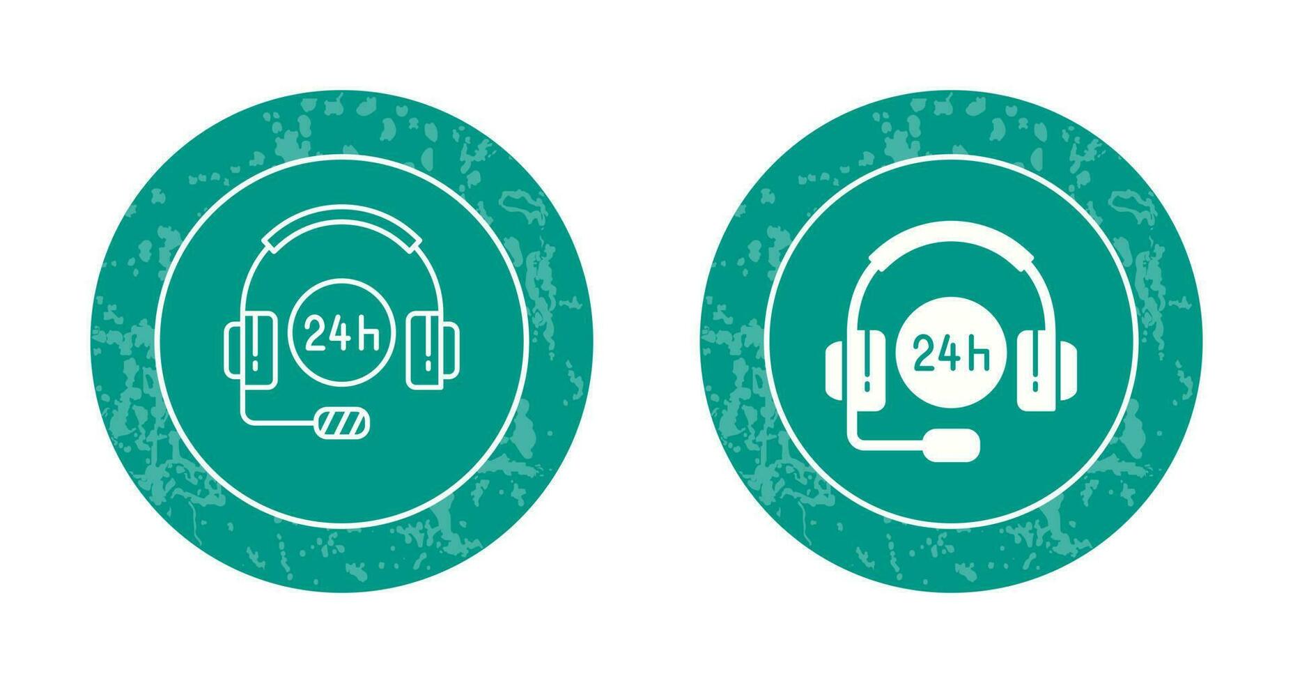 24 Hours Support Vector Icon