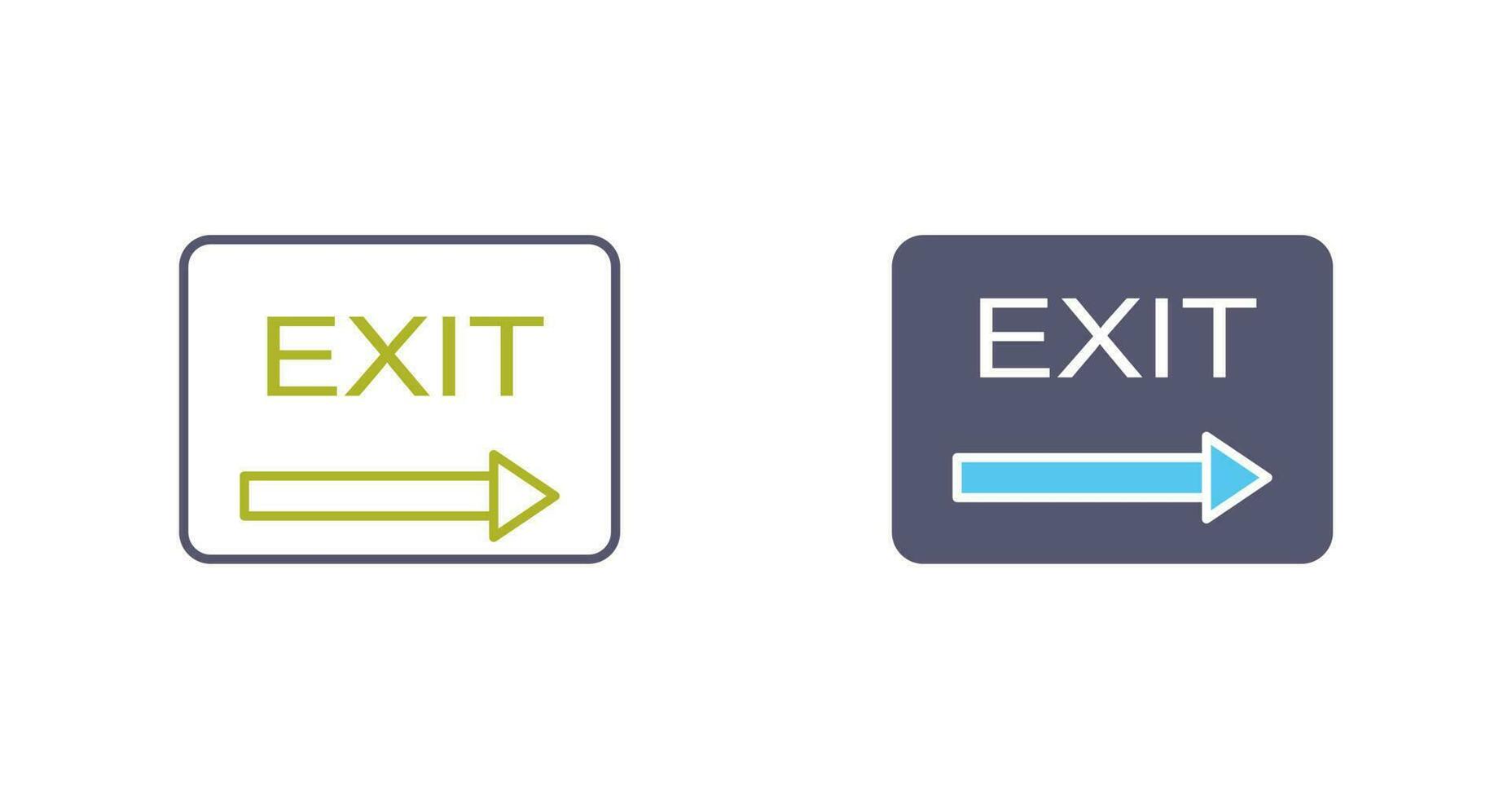 Unique Exit Vector Icon