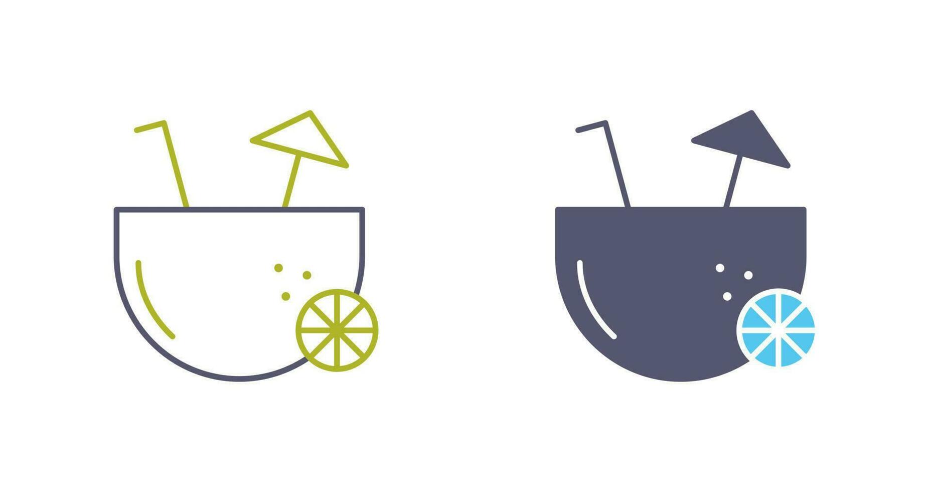 Coconut Drink Vector Icon