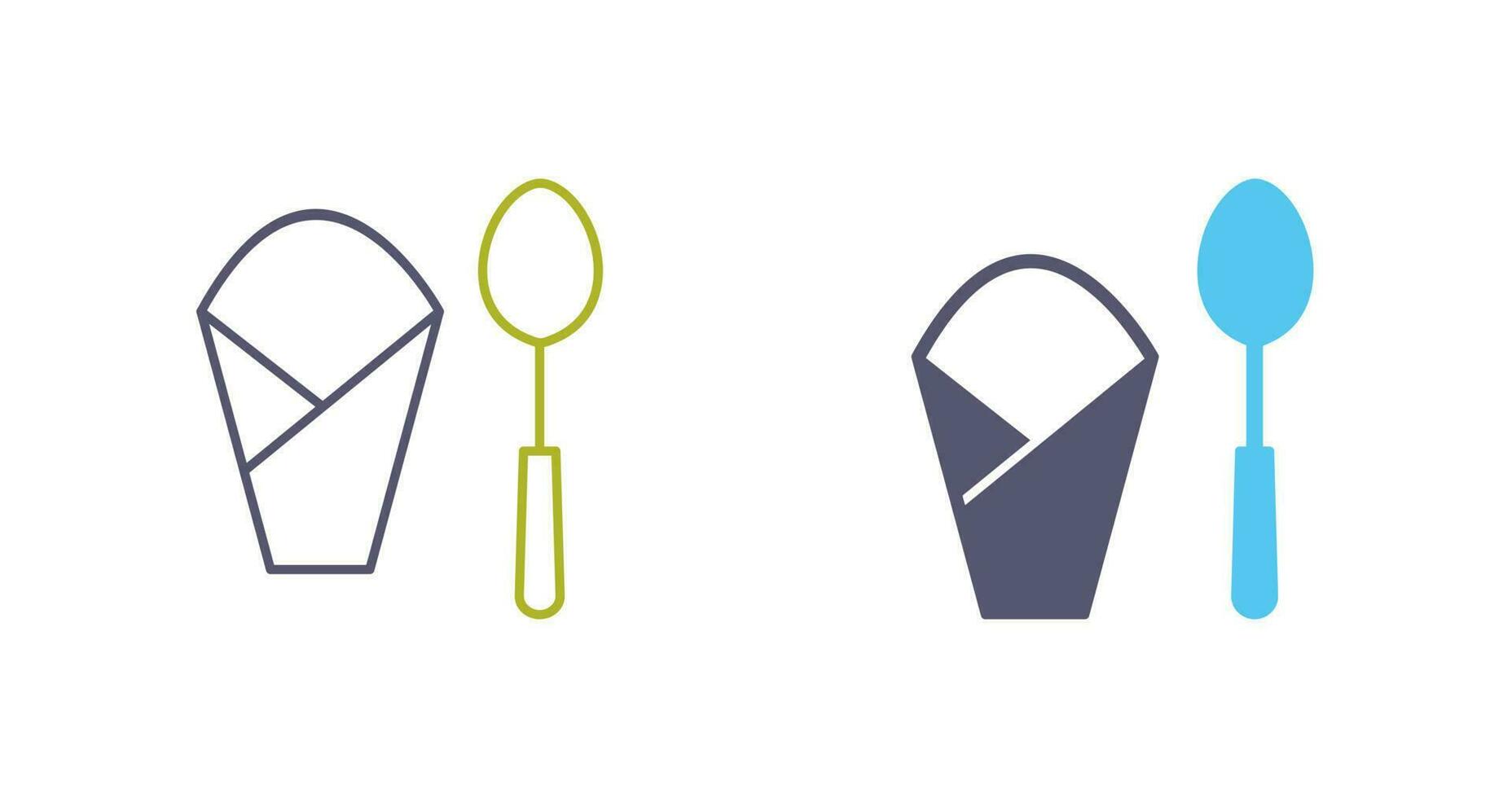 Spoon and Napkin Vector Icon