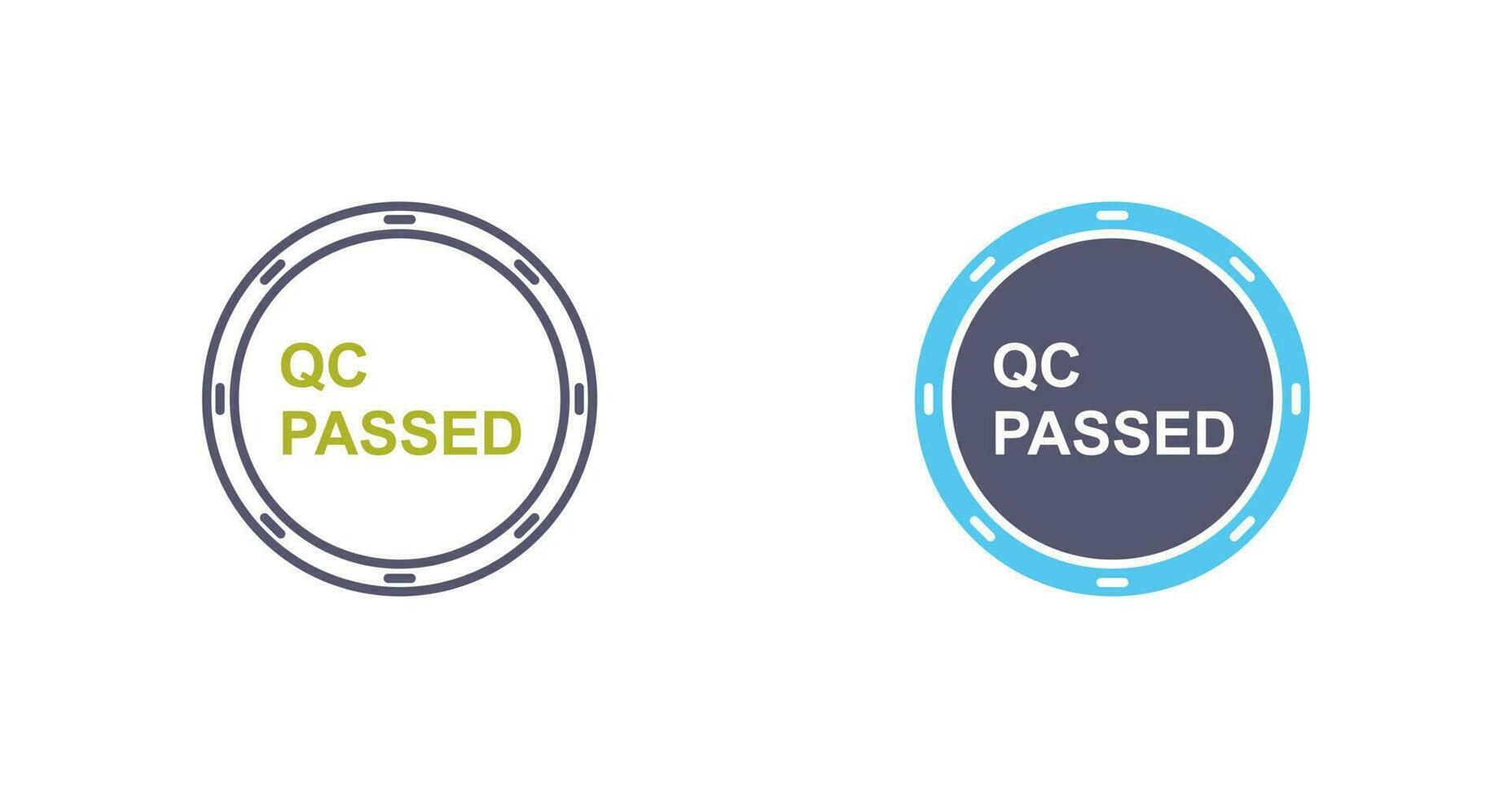Unique QC Passed Vector Icon