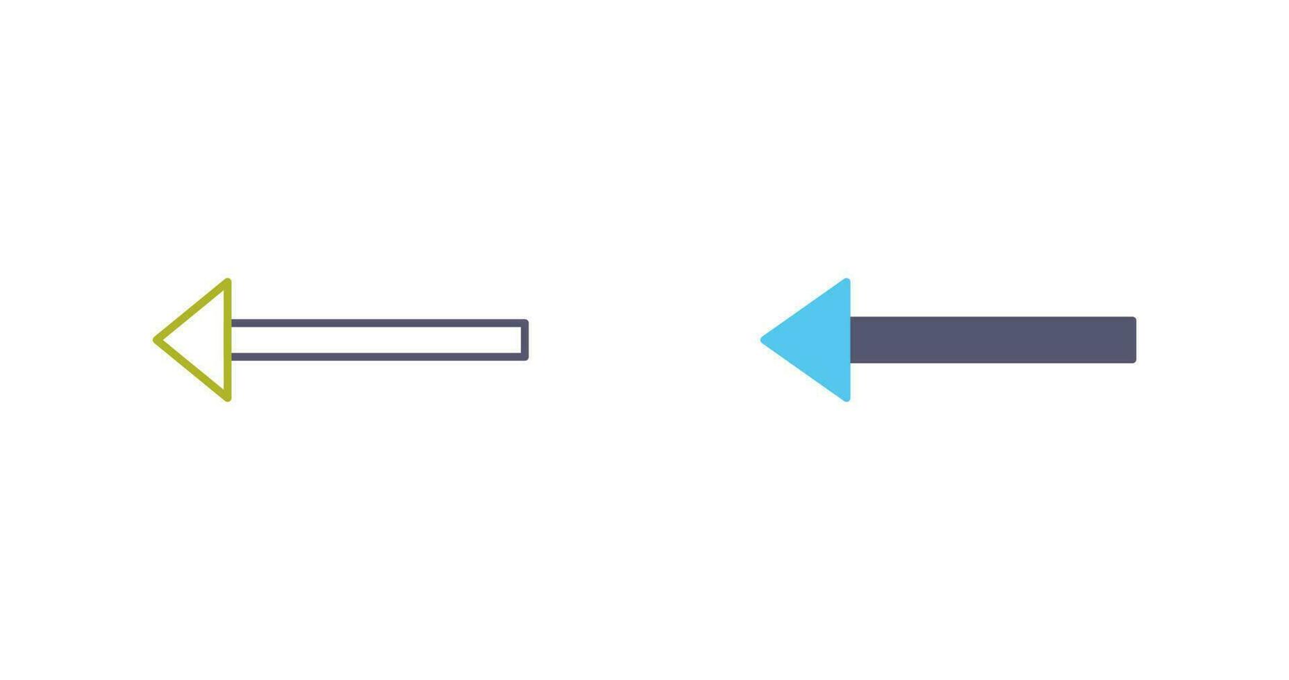 Unique Left Arrow Vector Icon