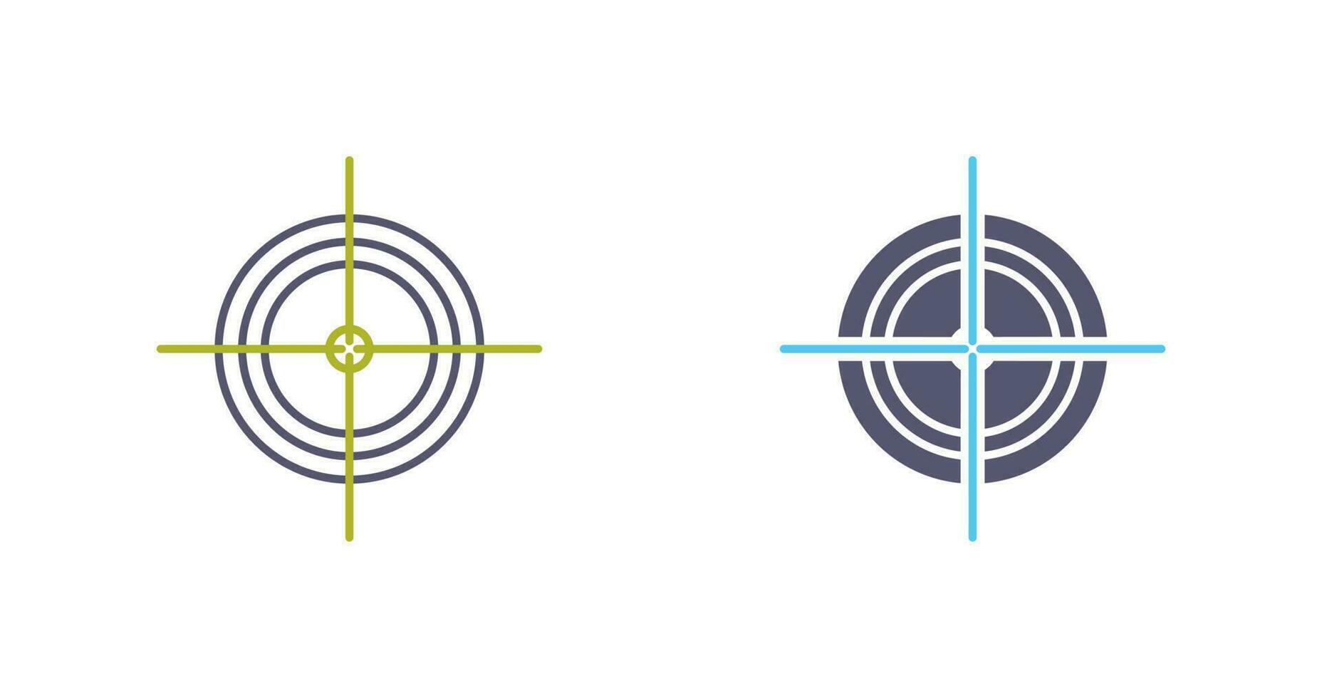Unique Target Vector Icon
