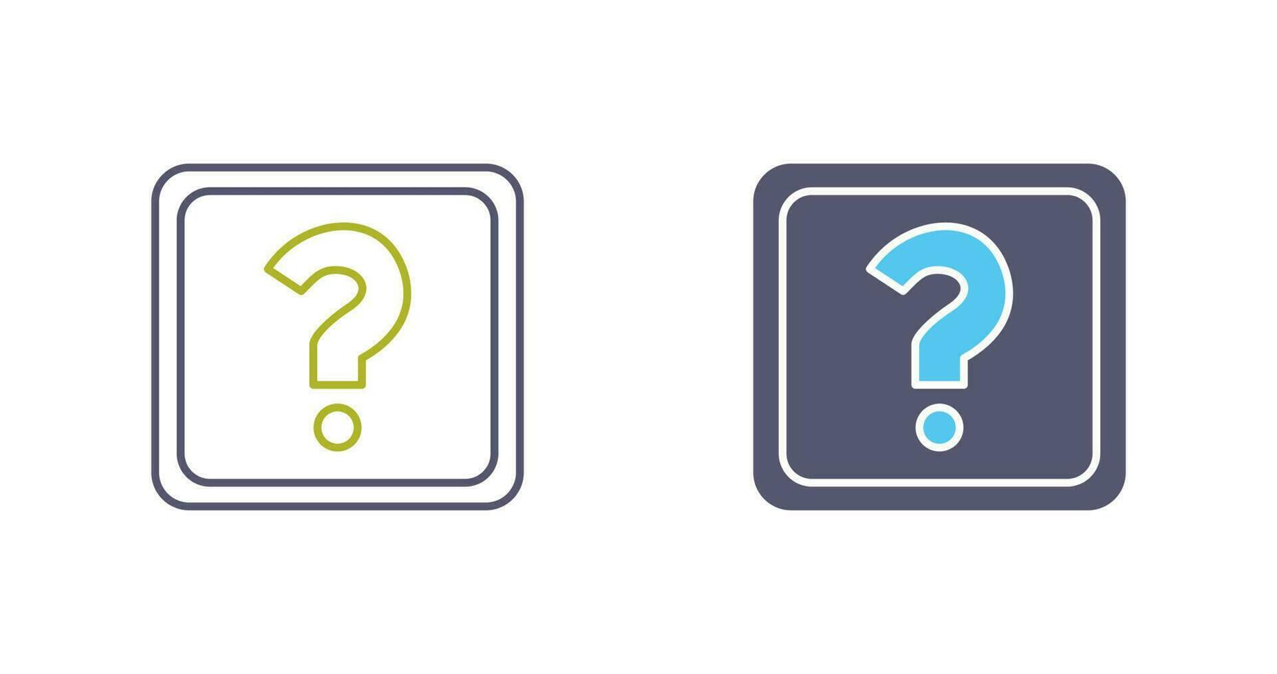 Unique Question Mark Vector Icon
