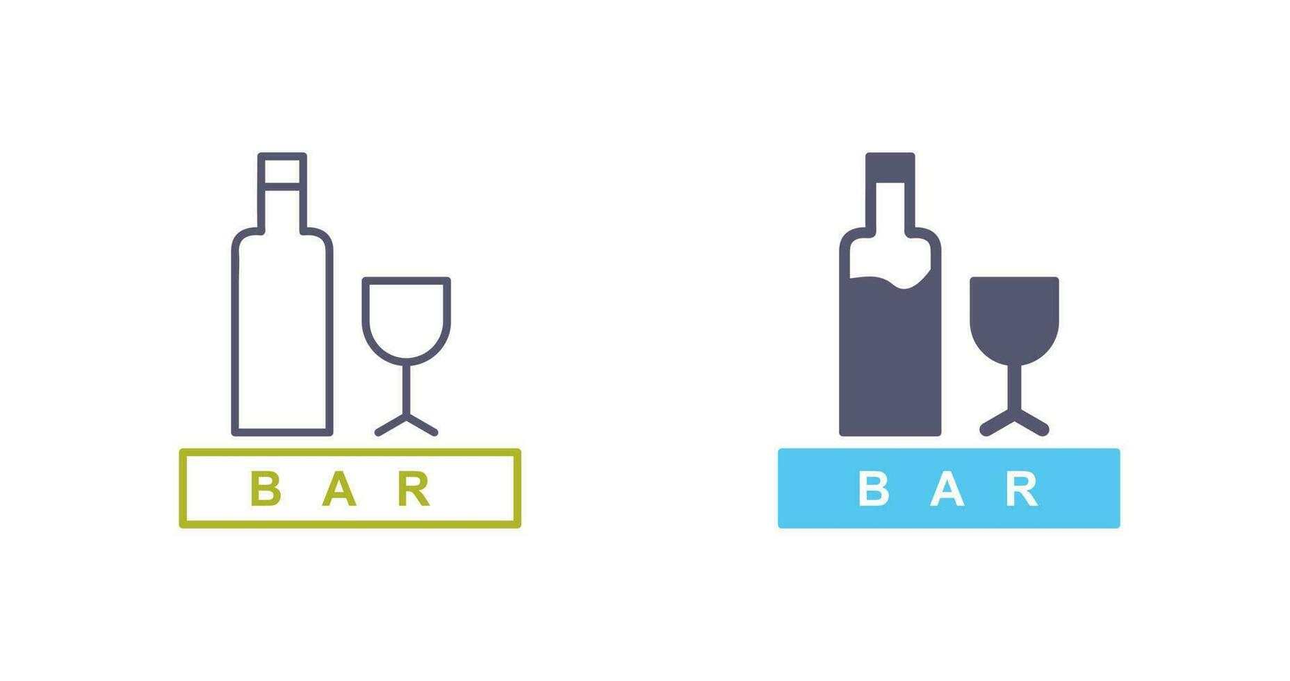 Unique Bar Sign Vector Icon