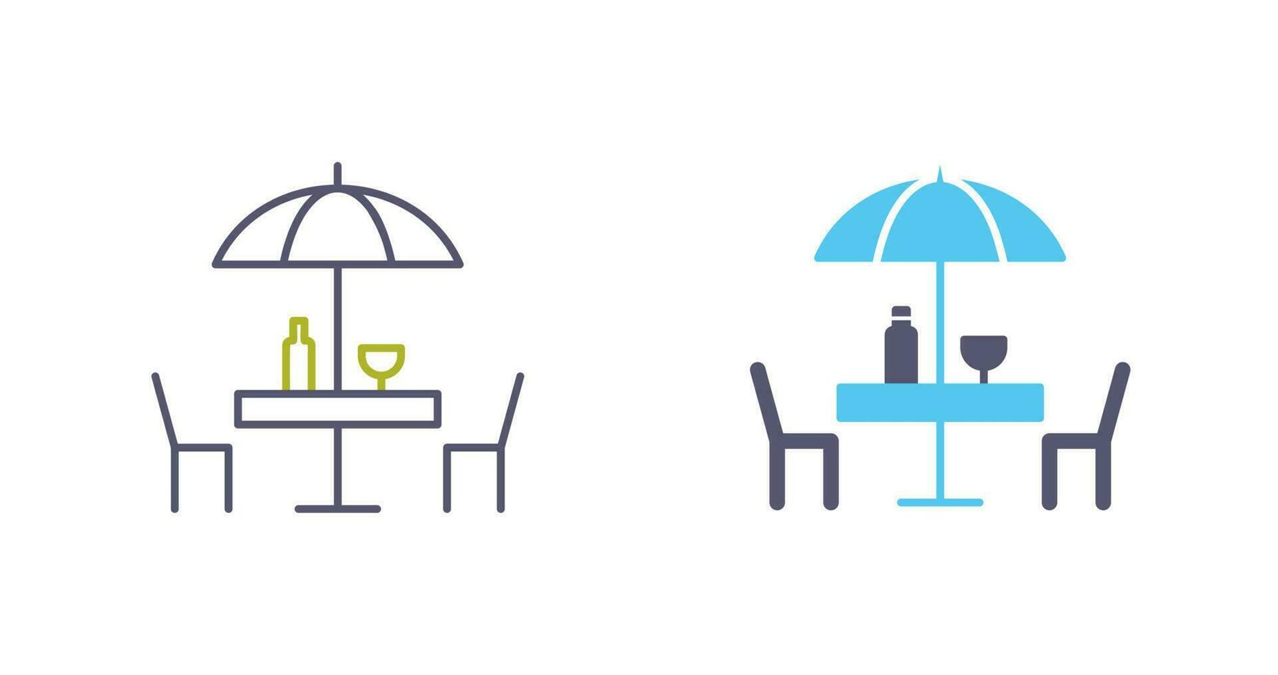 Unique Cafe Table Vector Icon
