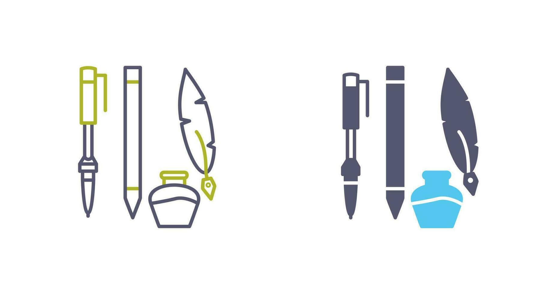 Unique Writing Equipment Vector Icon