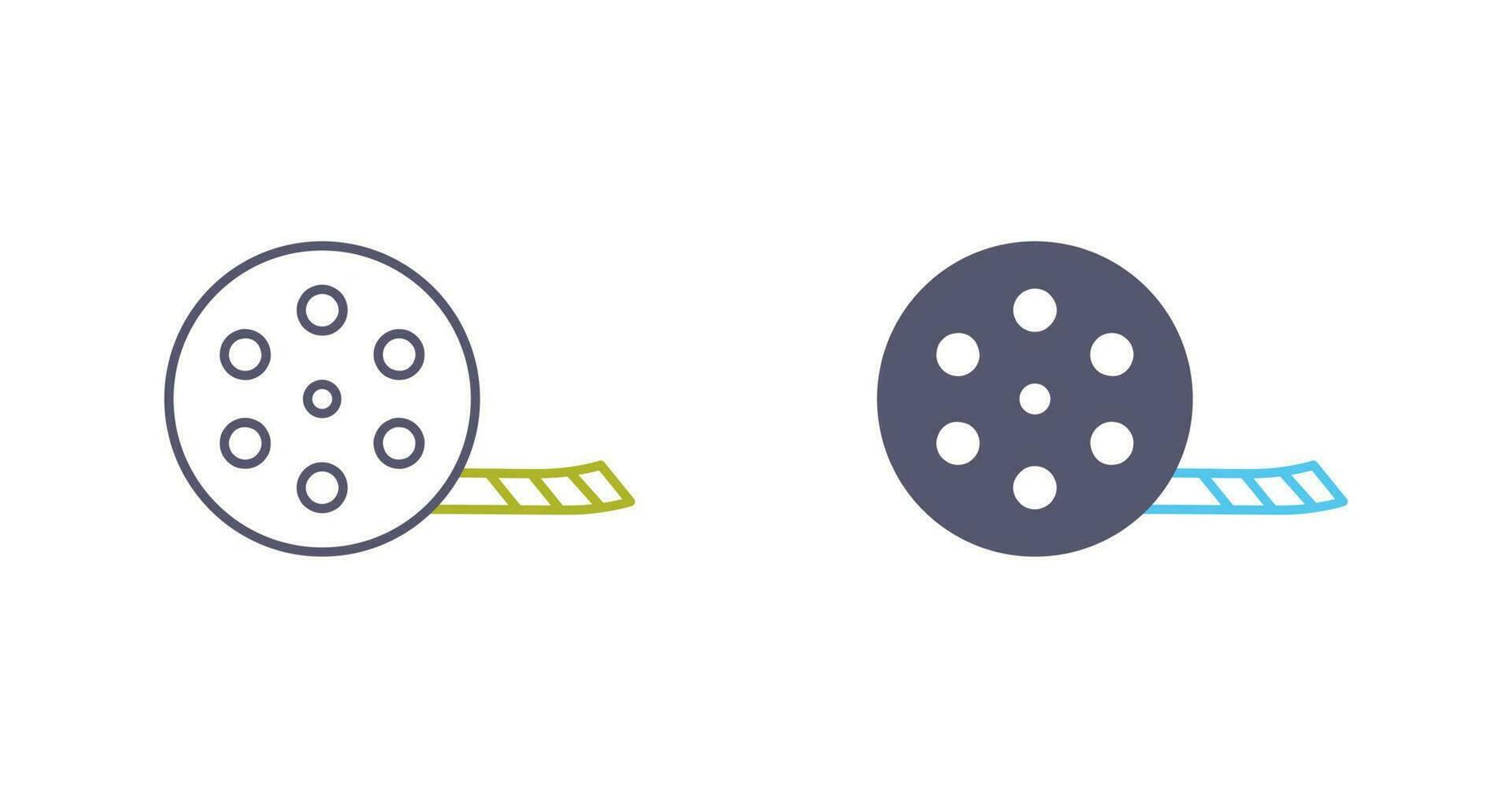Unique Film Reel Vector Icon