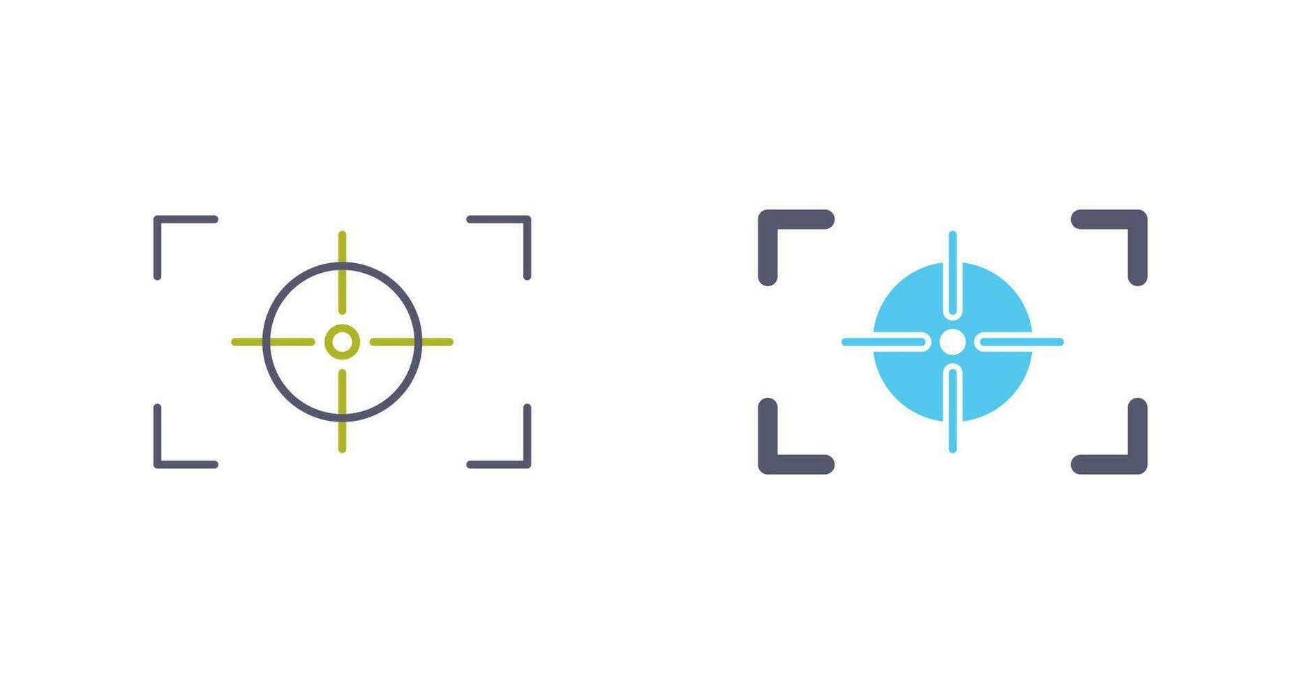 Unique Focus Horizontal Vector Icon