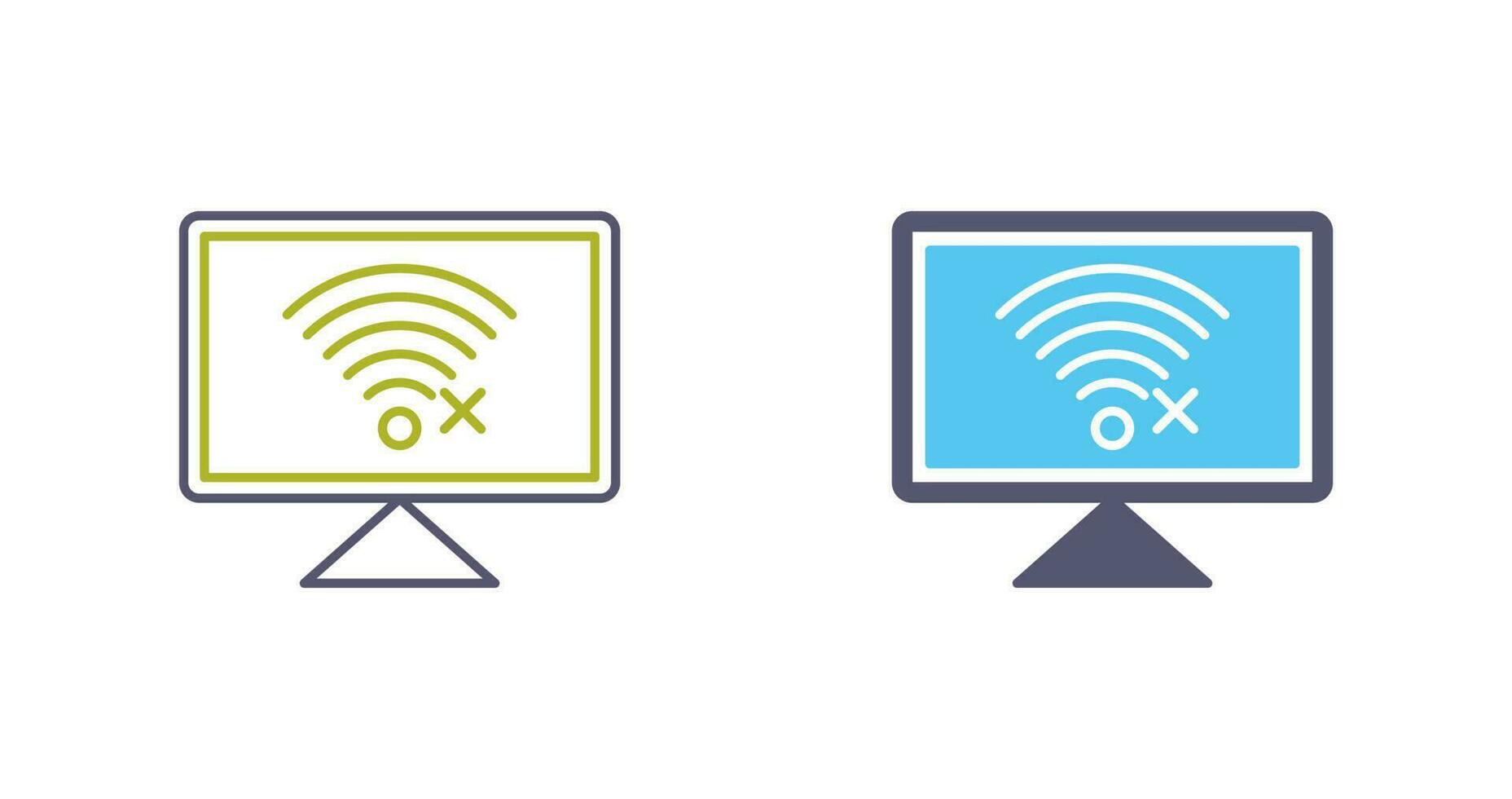 Disconnected Network Vector Icon