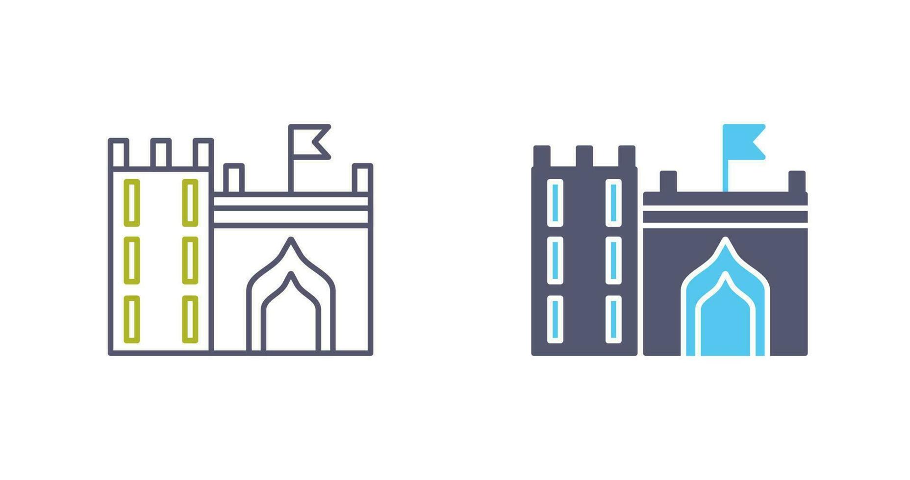Castle with Flag Vector Icon