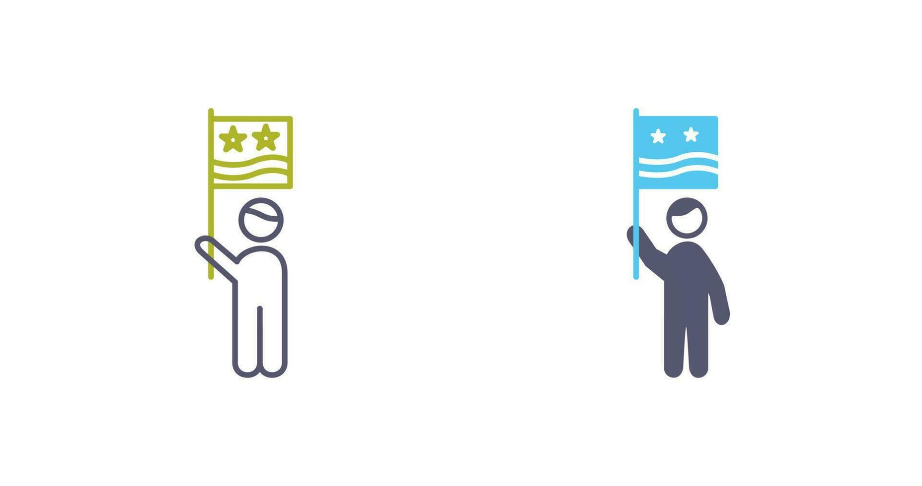 Raising Flag Vector Icon