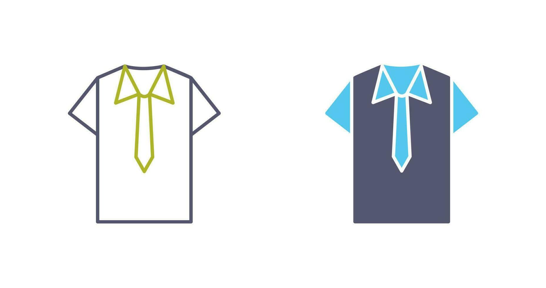 icono de vector de camisa y corbata