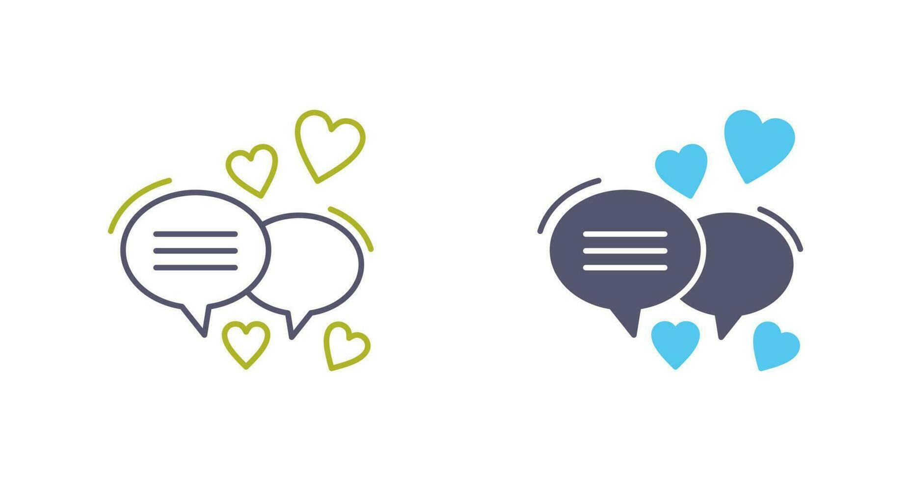 Love Chat Vector Icon
