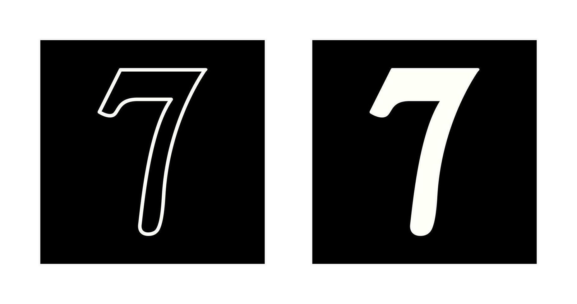 Number Seven Vector Icon