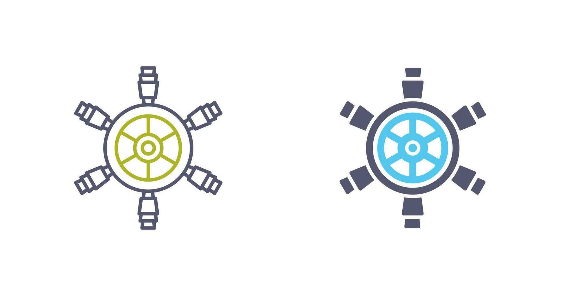 Ship Wheel Vector Icon