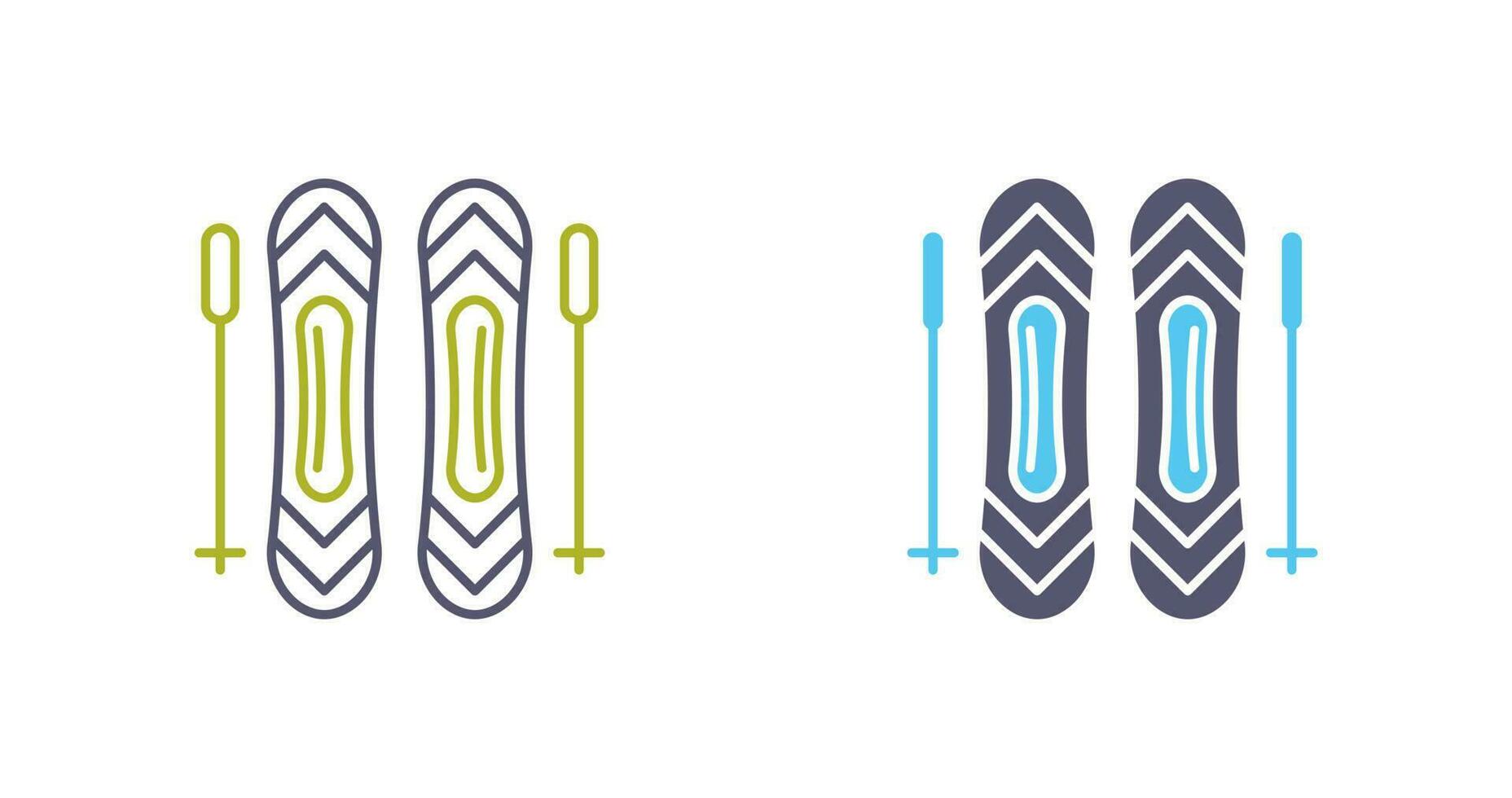 Ski Sticks Vector Icon