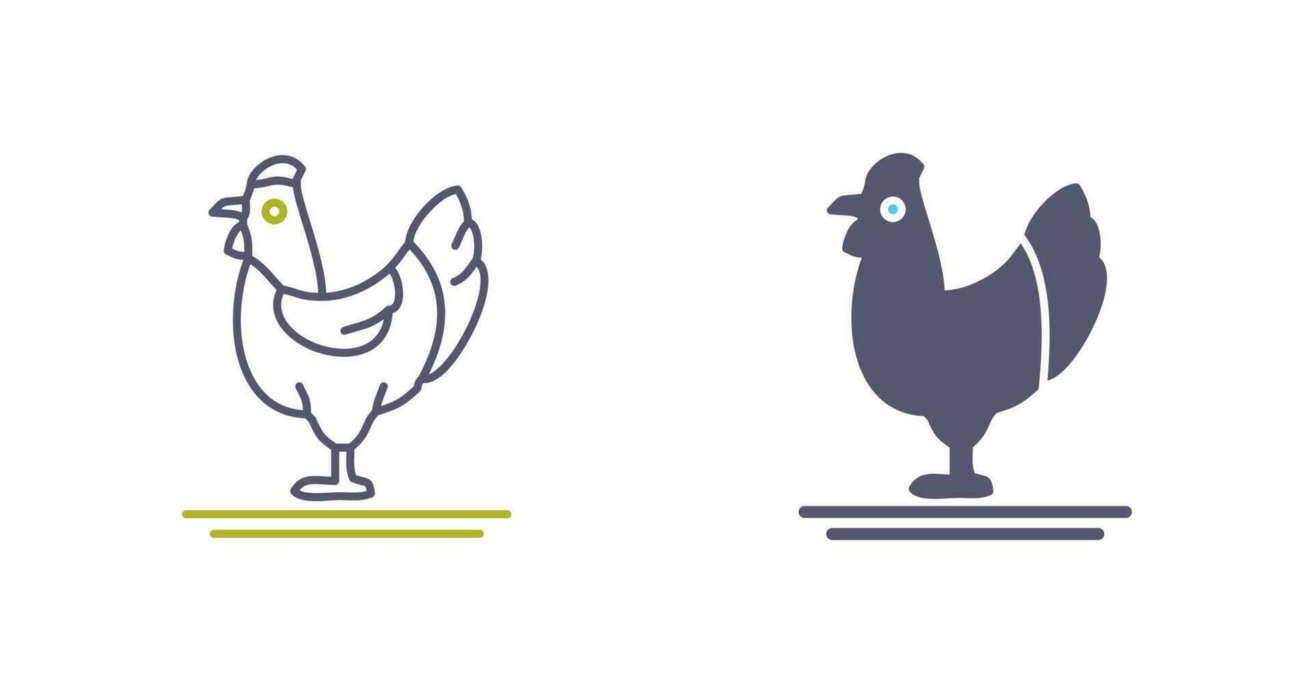 icono de vector de aves de corral