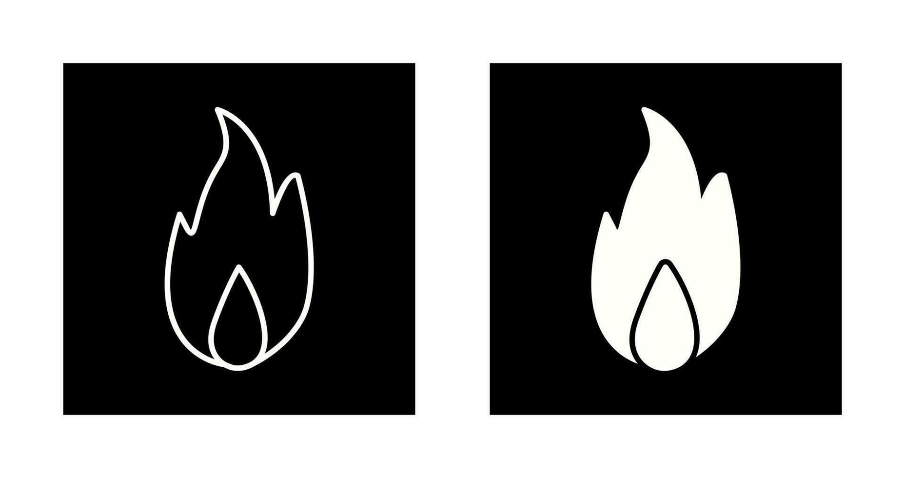 icono de vector de fuego único