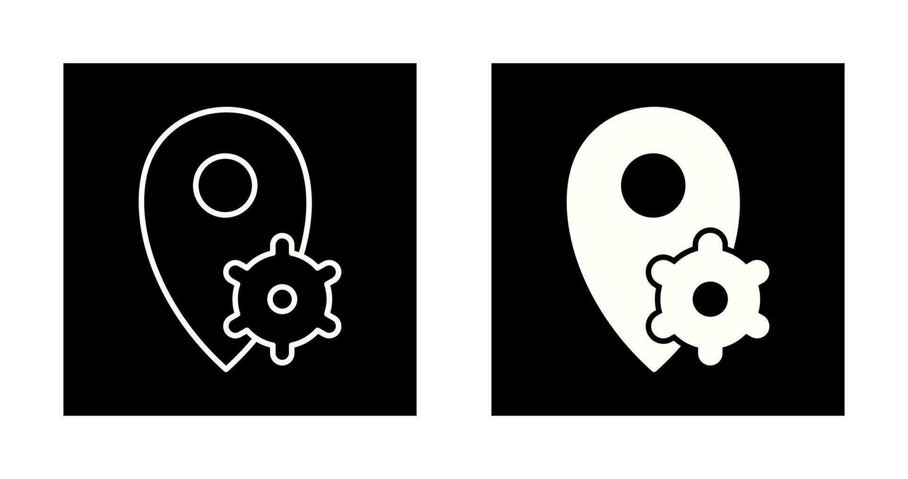 Location Settings Vector Icon