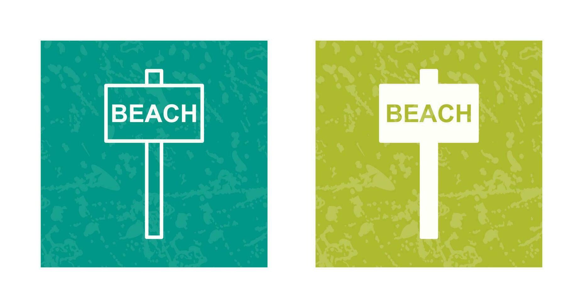 Beach Sign Vector Icon