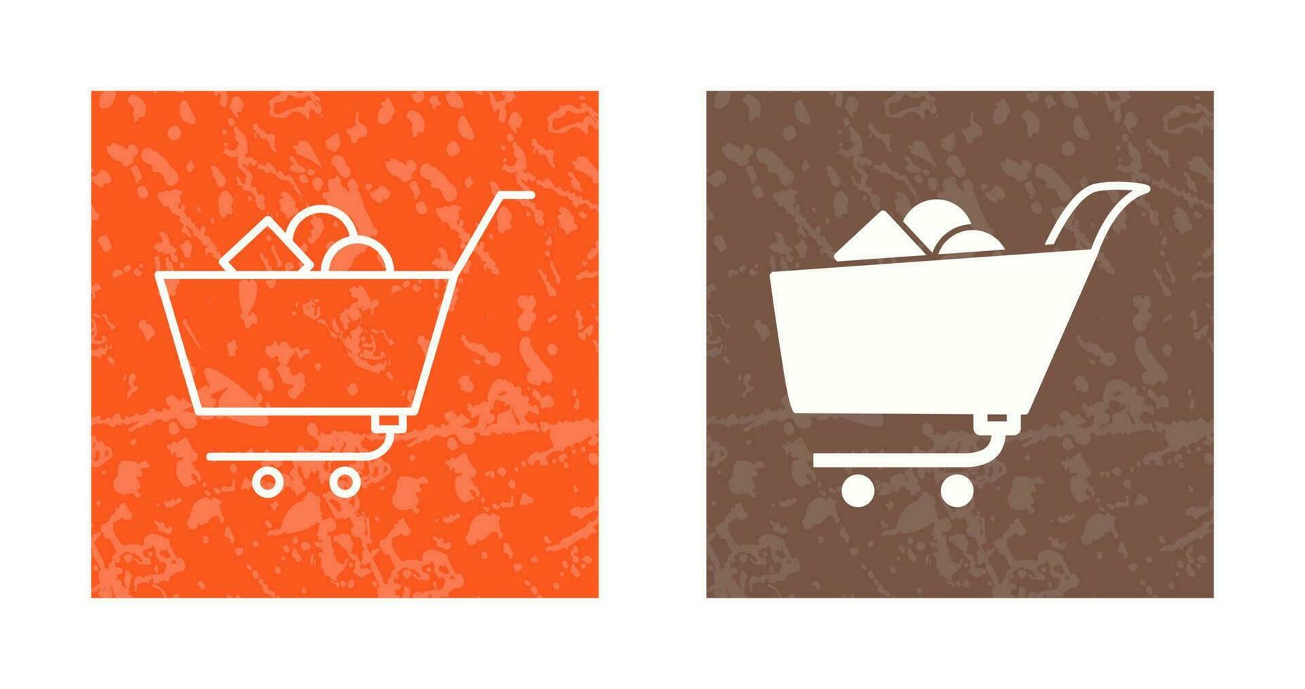 icono de vector de carrito de compras único ii