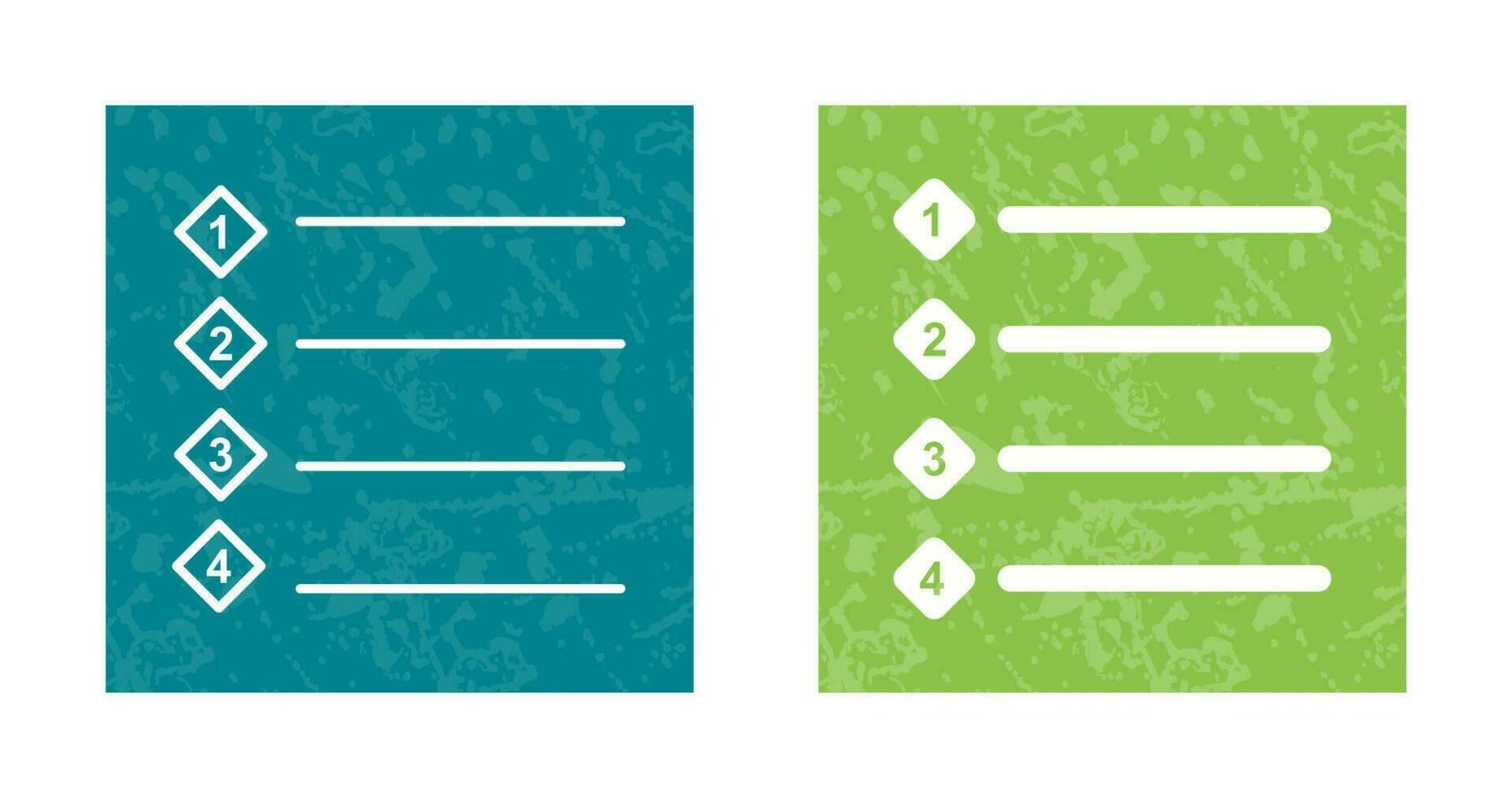 Unique Numbered list Vector Icon
