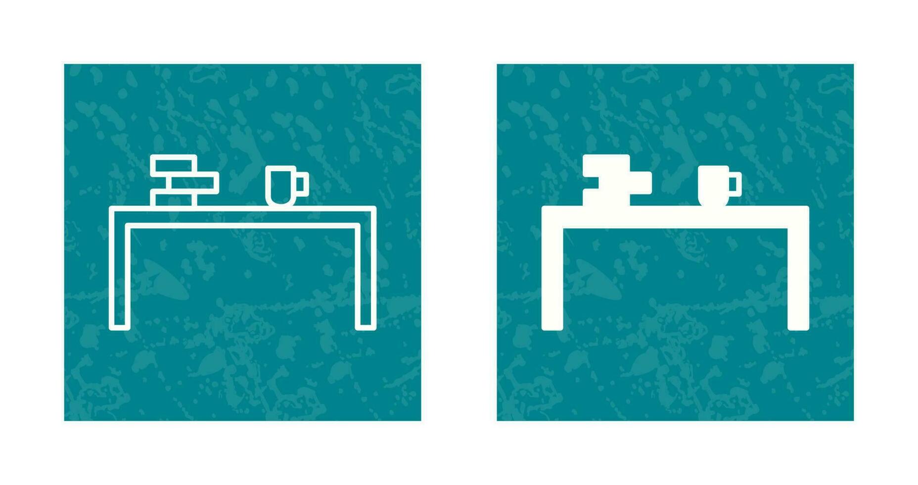 Unique Study Desk Vector Icon