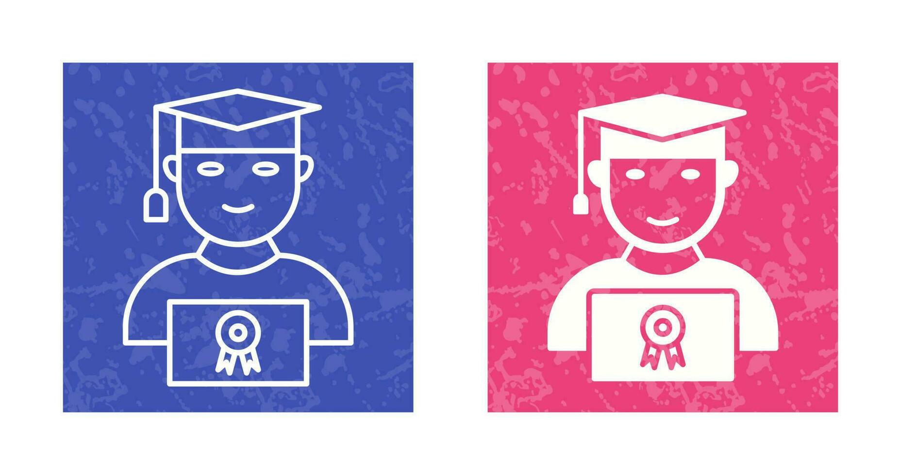 Unique Student Holding Degree Vector Icon