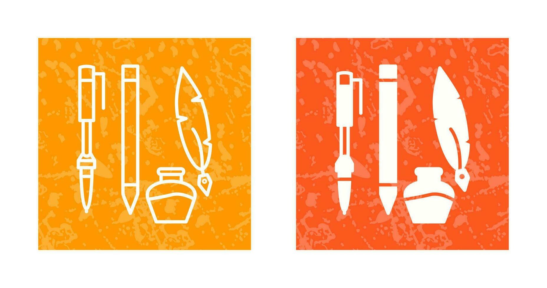 Unique Writing Equipment Vector Icon