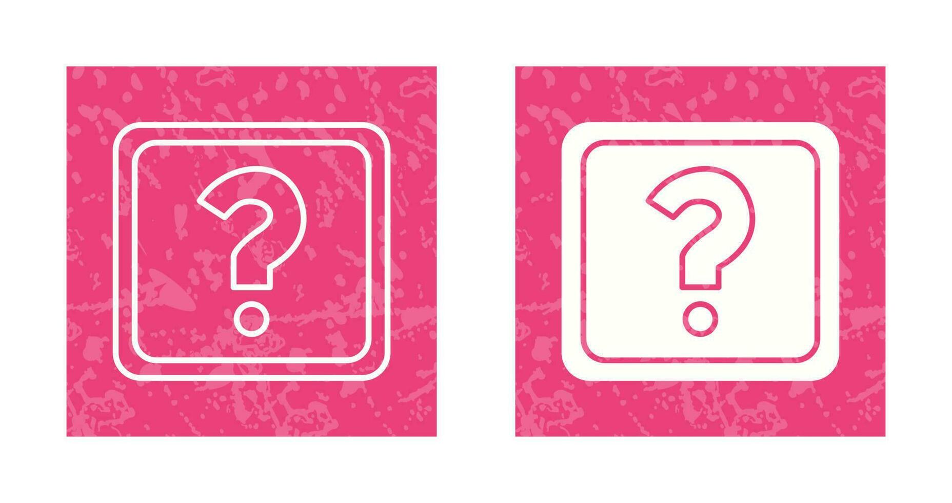 Unique Question Mark Vector Icon