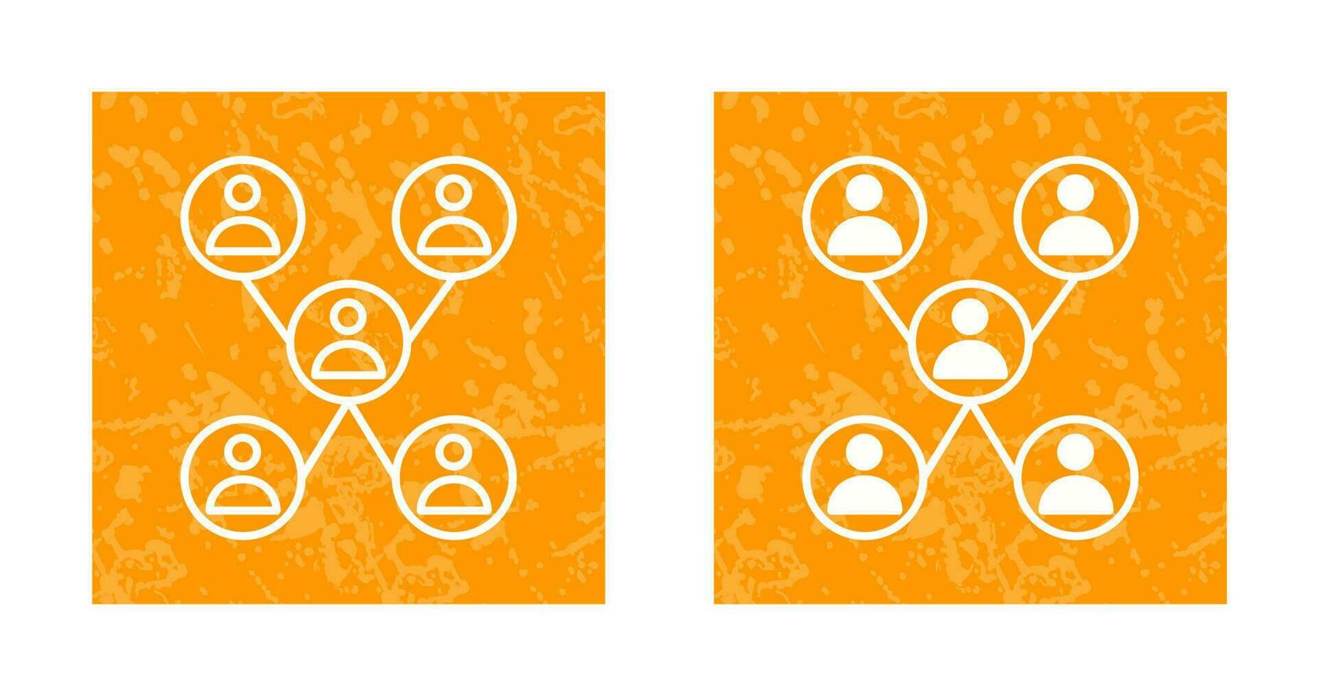 Unique Company Network Vector Icon